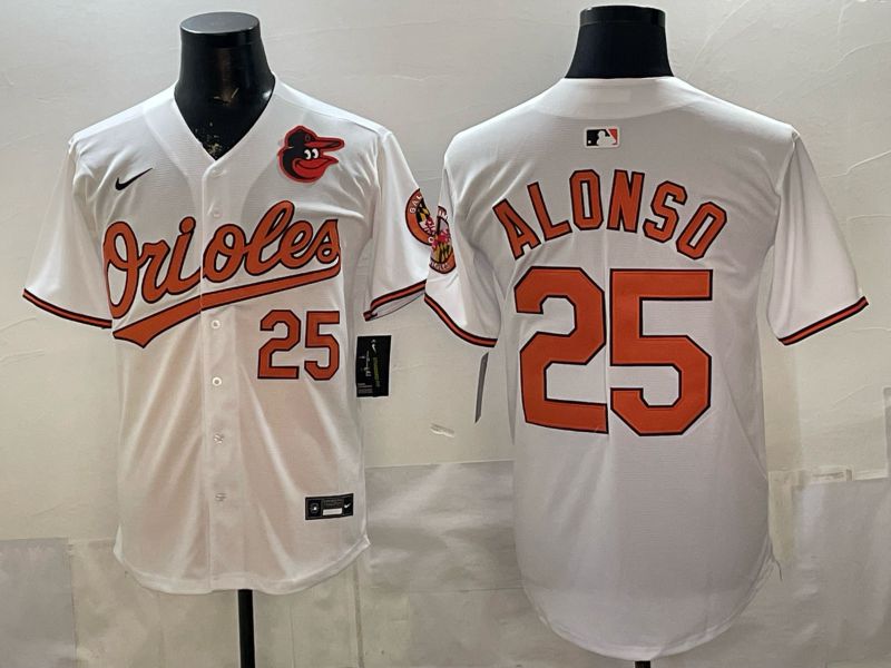 Men Baltimore Orioles #25 Alonso White Game 2026 Nike MLB Jersey style 002->youth mlb jersey->Youth Jersey